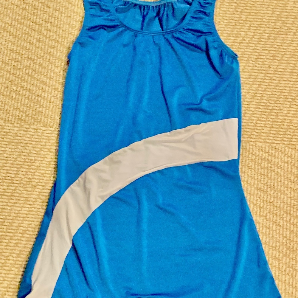 mens blue and white singlet no size Large